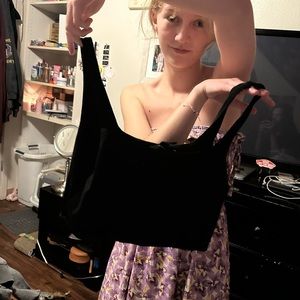 black large crop top from forever 21